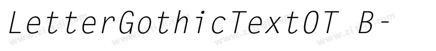 LetterGothicTextOT B字体转换